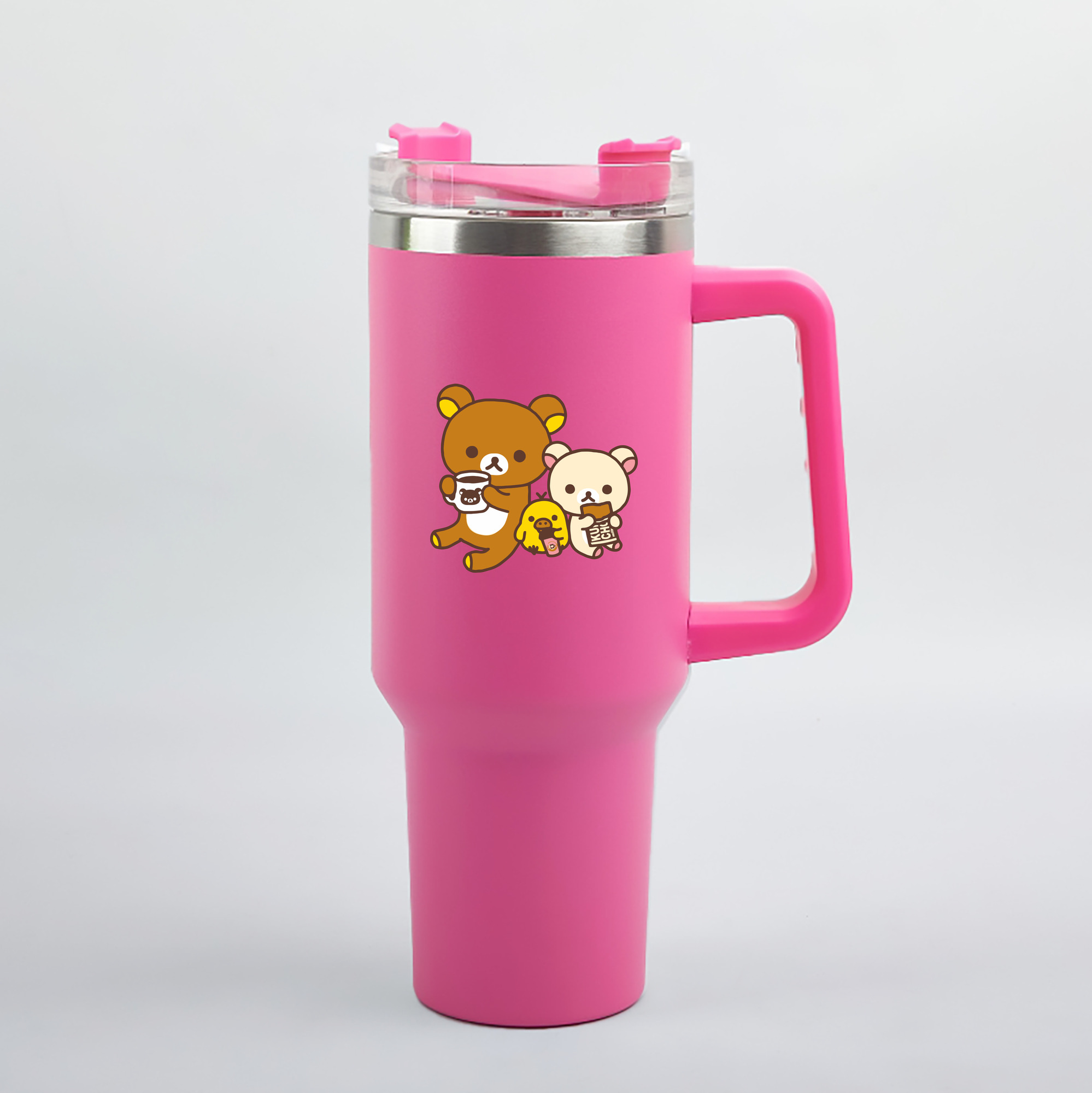 （画像用） リラックマ リラックマ キイロイトリ Rilakkuma Korilakkuma Kiiroitori 1200mL車用タンブラー（カラープリント）